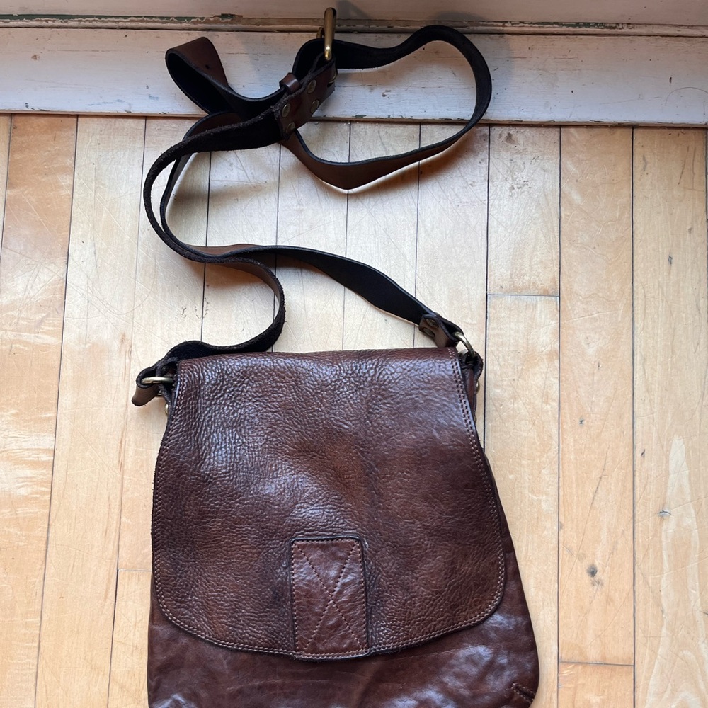Brown Leather Crossbody Bag
